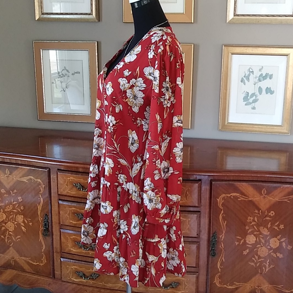 0205 Emma&Michele LIGHTWEIGHT Floral Drop Waist Dress* - Picture 2 of 6